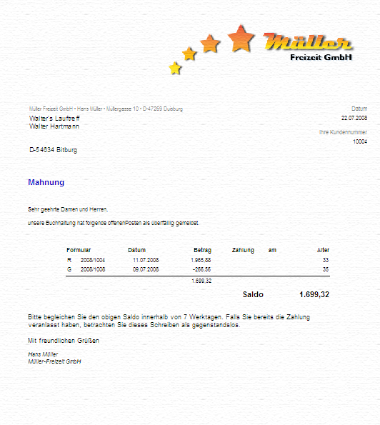 Mahnbrief