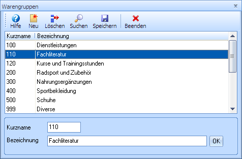 Warengruppen